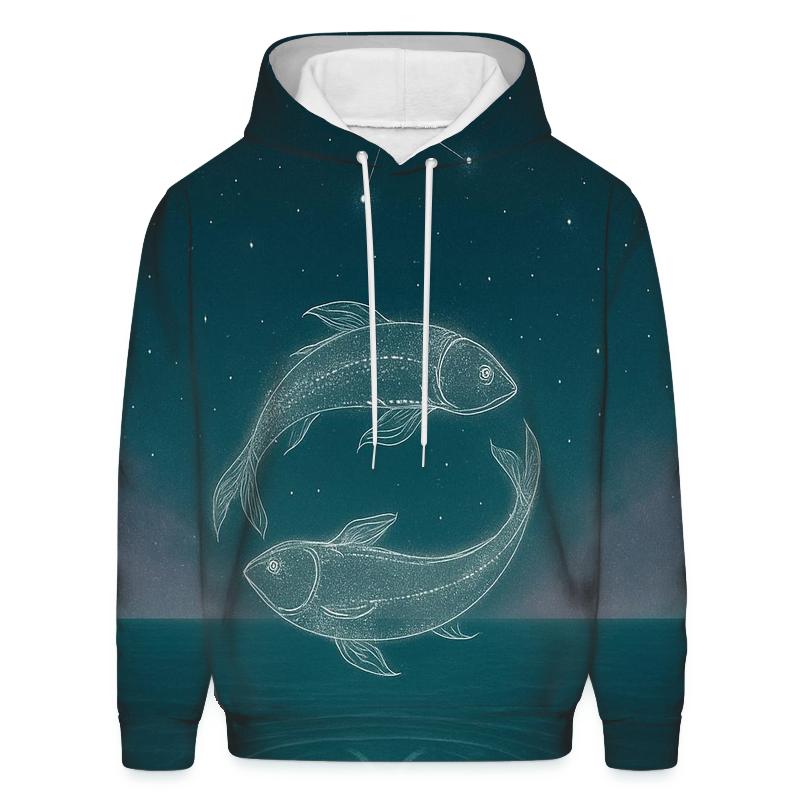 Pisces Lunar Tide Twins In Nebula Water zip-up hoodies