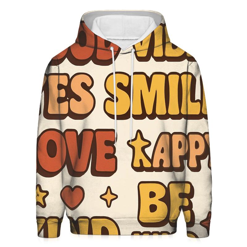 Seventies Typography Sticker Collage hoodie designs