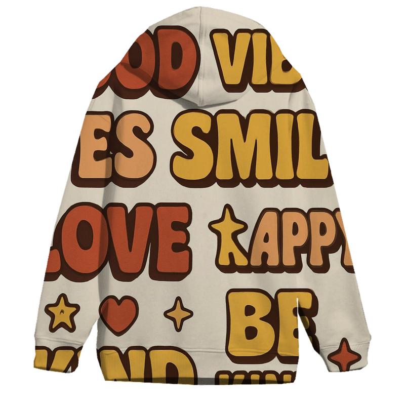 Seventies Typography Sticker Collage hoodie designs