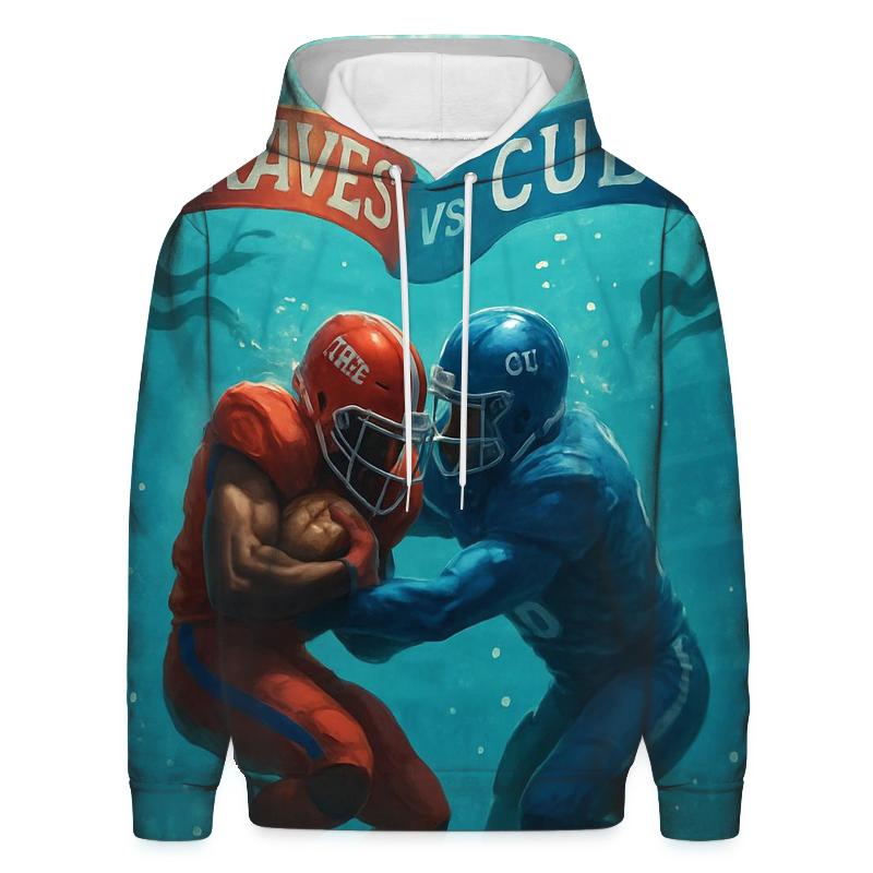 Underwater Stadium Tackle Surge custom hoodies