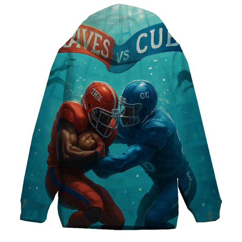 Underwater Stadium Tackle Surge custom hoodies