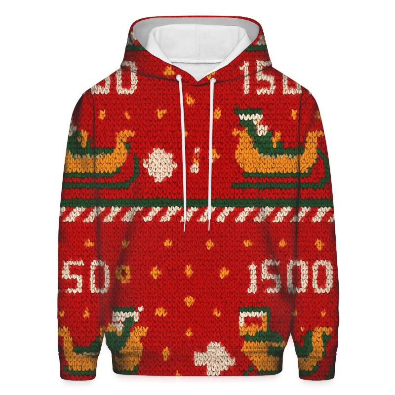 Sleigh Ride Arcade Pixel Bands Design heavyweight hoodies