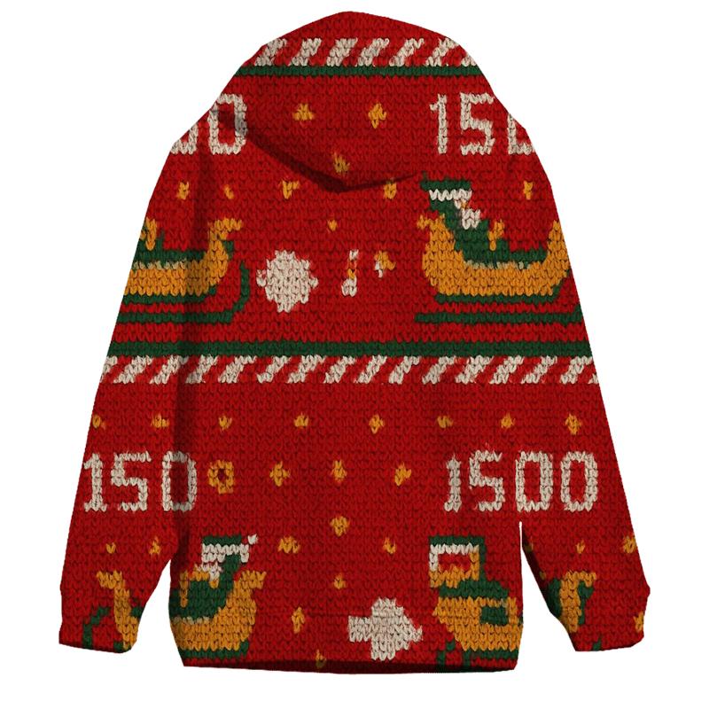 Sleigh Ride Arcade Pixel Bands Design heavyweight hoodies