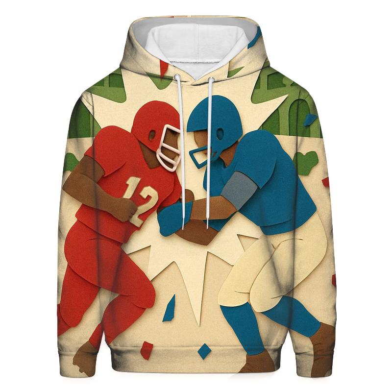 Paper Cutout Rivalry Collide embroidered hoodies