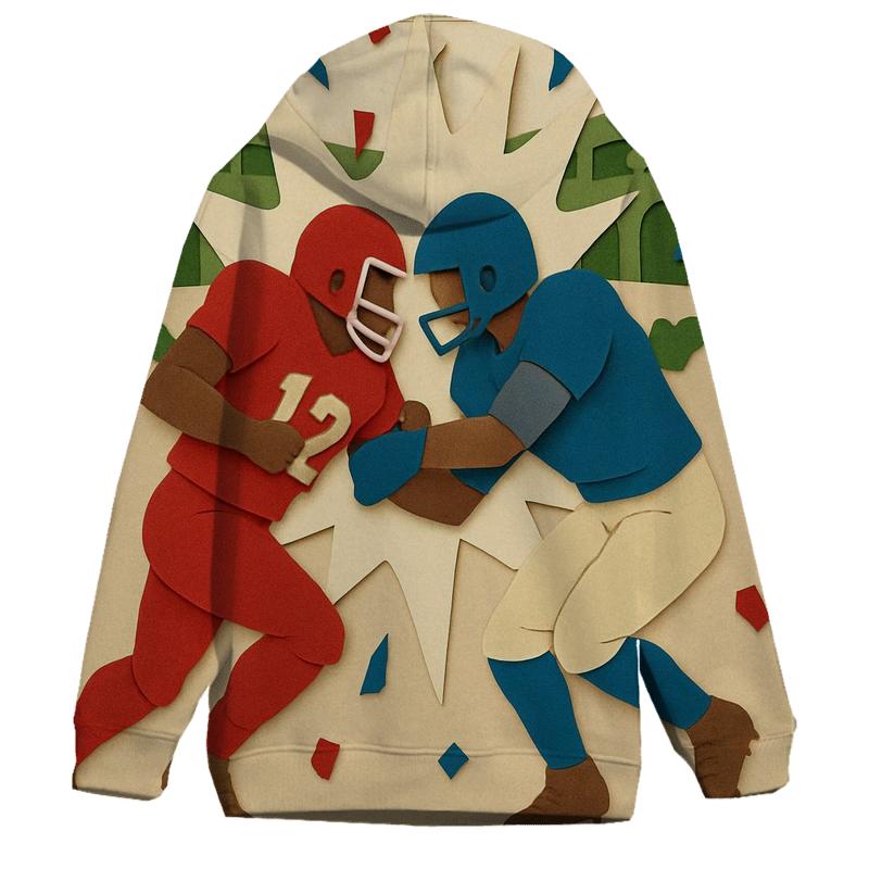 Paper Cutout Rivalry Collide embroidered hoodies