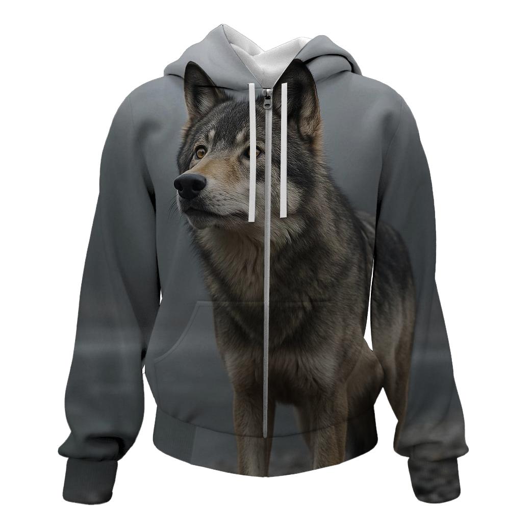 Mistline Sentinel Grey Wolf pullover hoodies