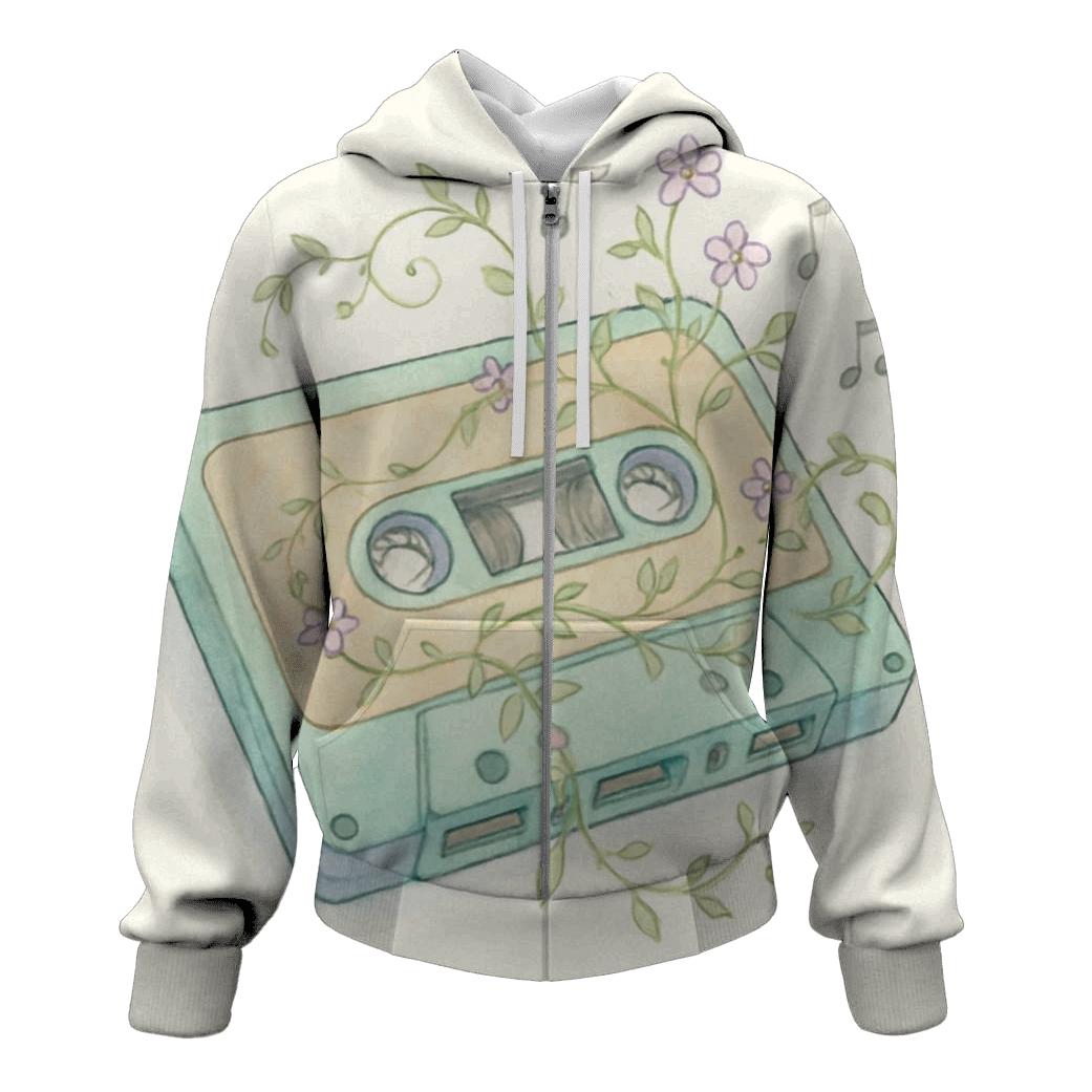 Cassette Tape Garden lightweight hoodies