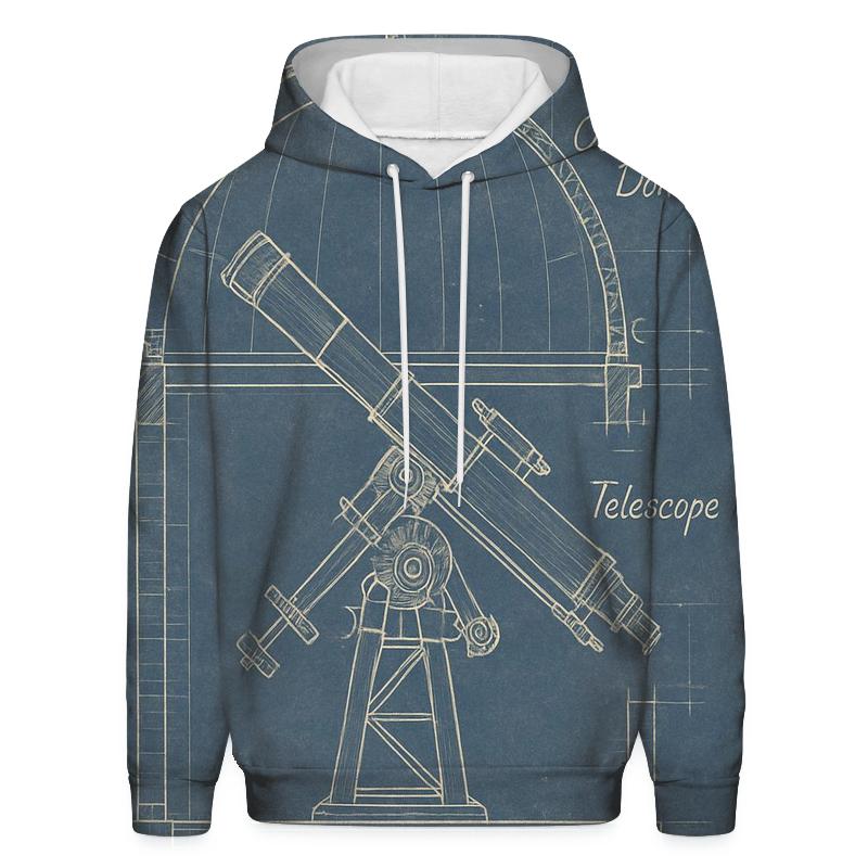 Vintage Observatory Blueprint Schematic heavyweight hoodies