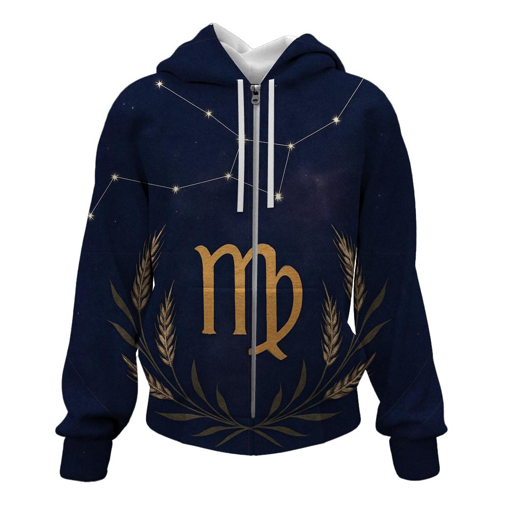 Virgo Wheat And Star Atlas Emblem custom hoodies