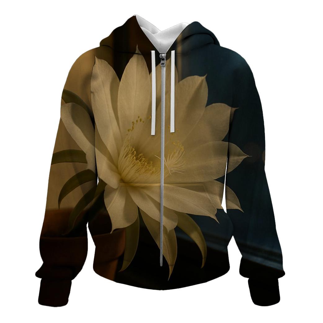 Night Blooming Cereus Window Sill Study pullover hoodies