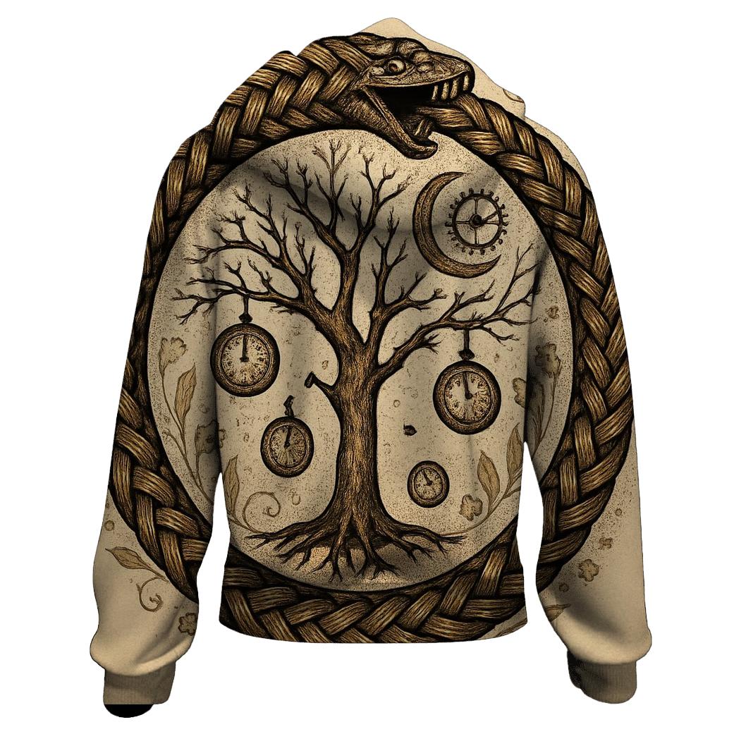 Ouroboros Clockwork Orchard zip-up hoodies