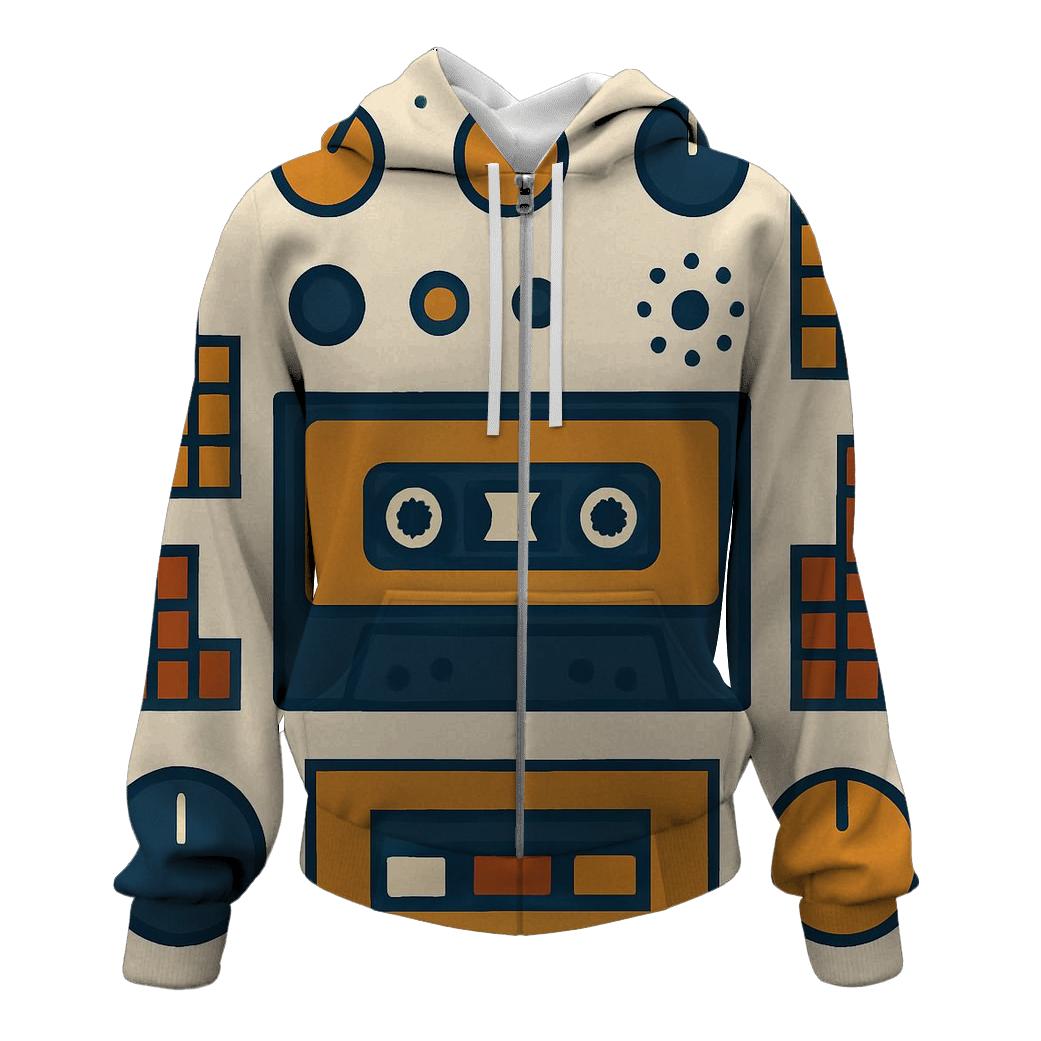 Vintage Hi Fi Soundwave Grid hoodies fashion