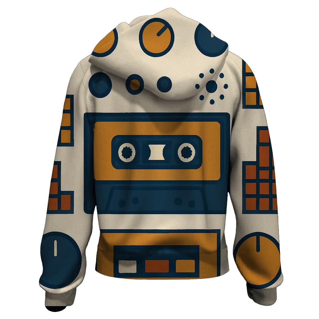Vintage Hi Fi Soundwave Grid hoodies fashion