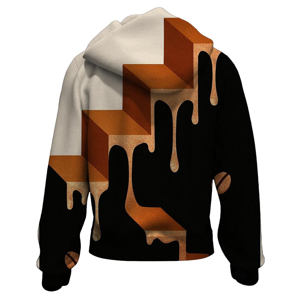 Copper Drip Geometry hoodies fashion