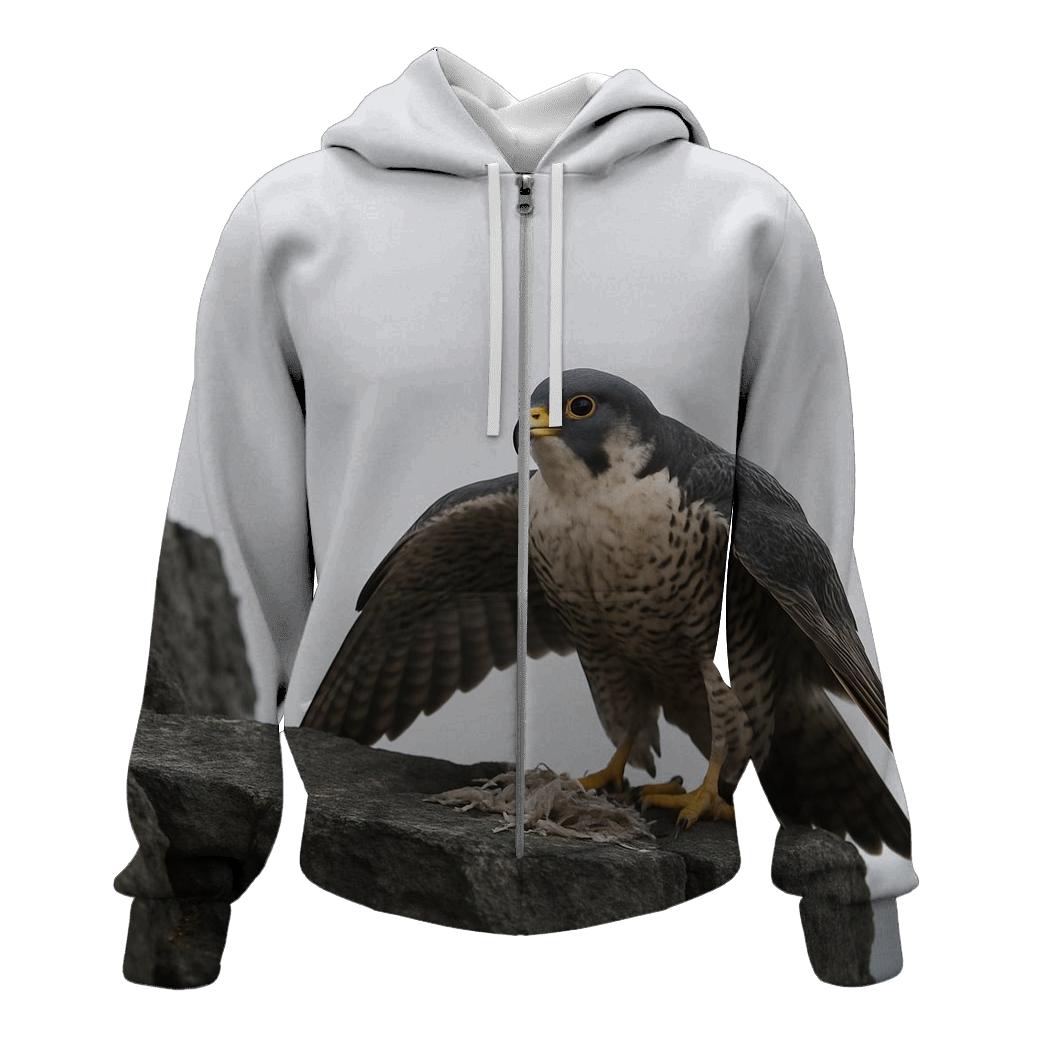Basalt Perch Peregrine Falcon graphic hoodies