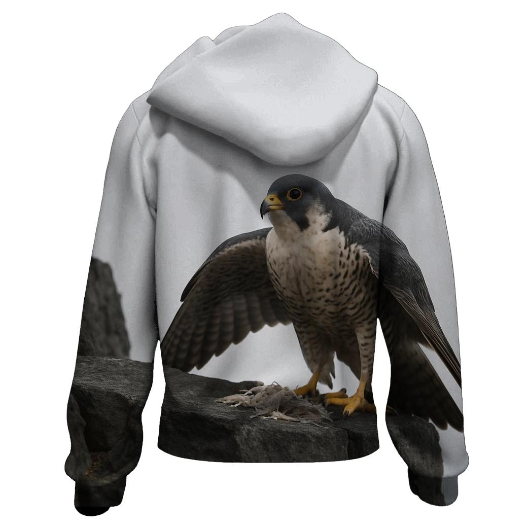 Basalt Perch Peregrine Falcon graphic hoodies