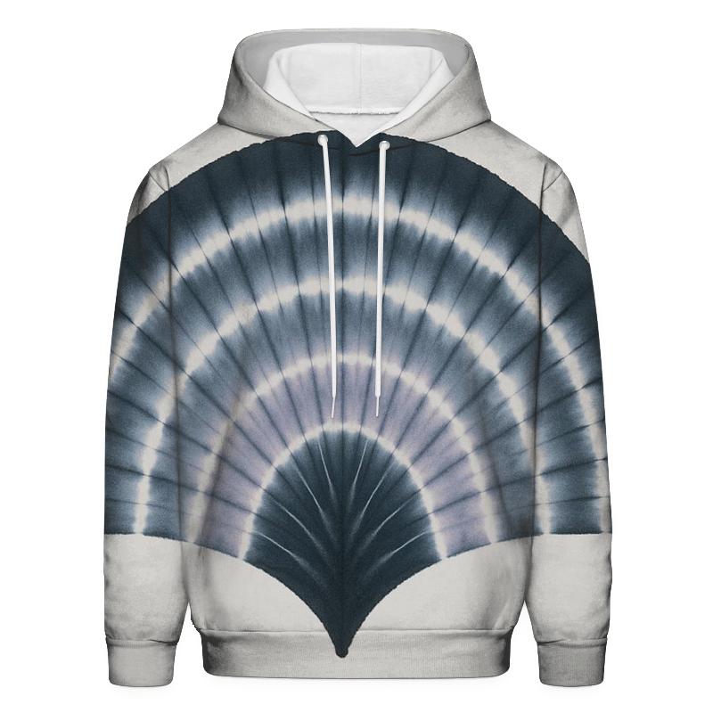 Shibori Fan Fold Lunar Eclipse Arc zip-up hoodies