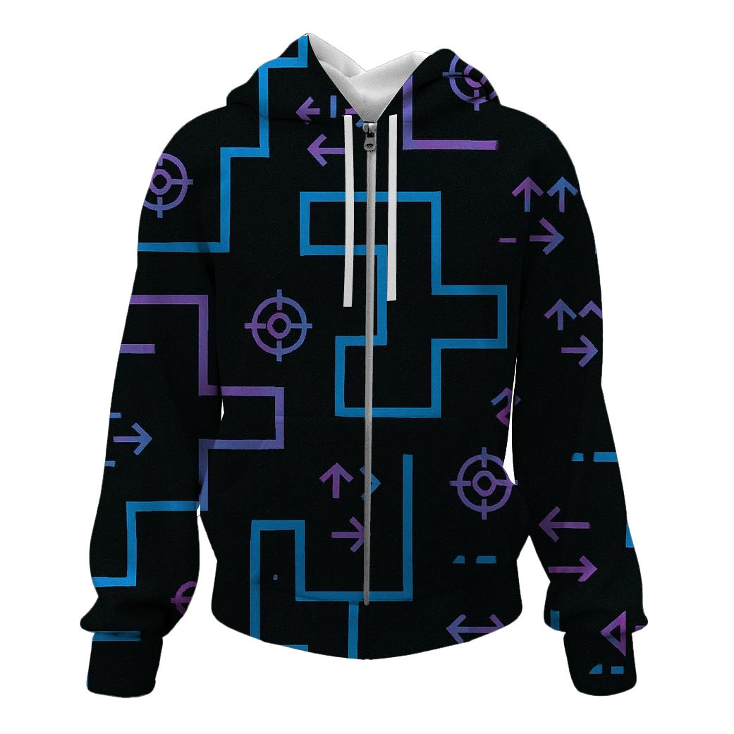 Laser Tag Maze Blueprint premium hoodies