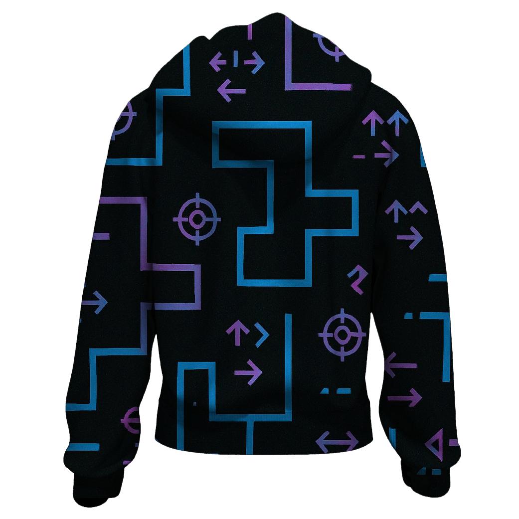 Laser Tag Maze Blueprint premium hoodies