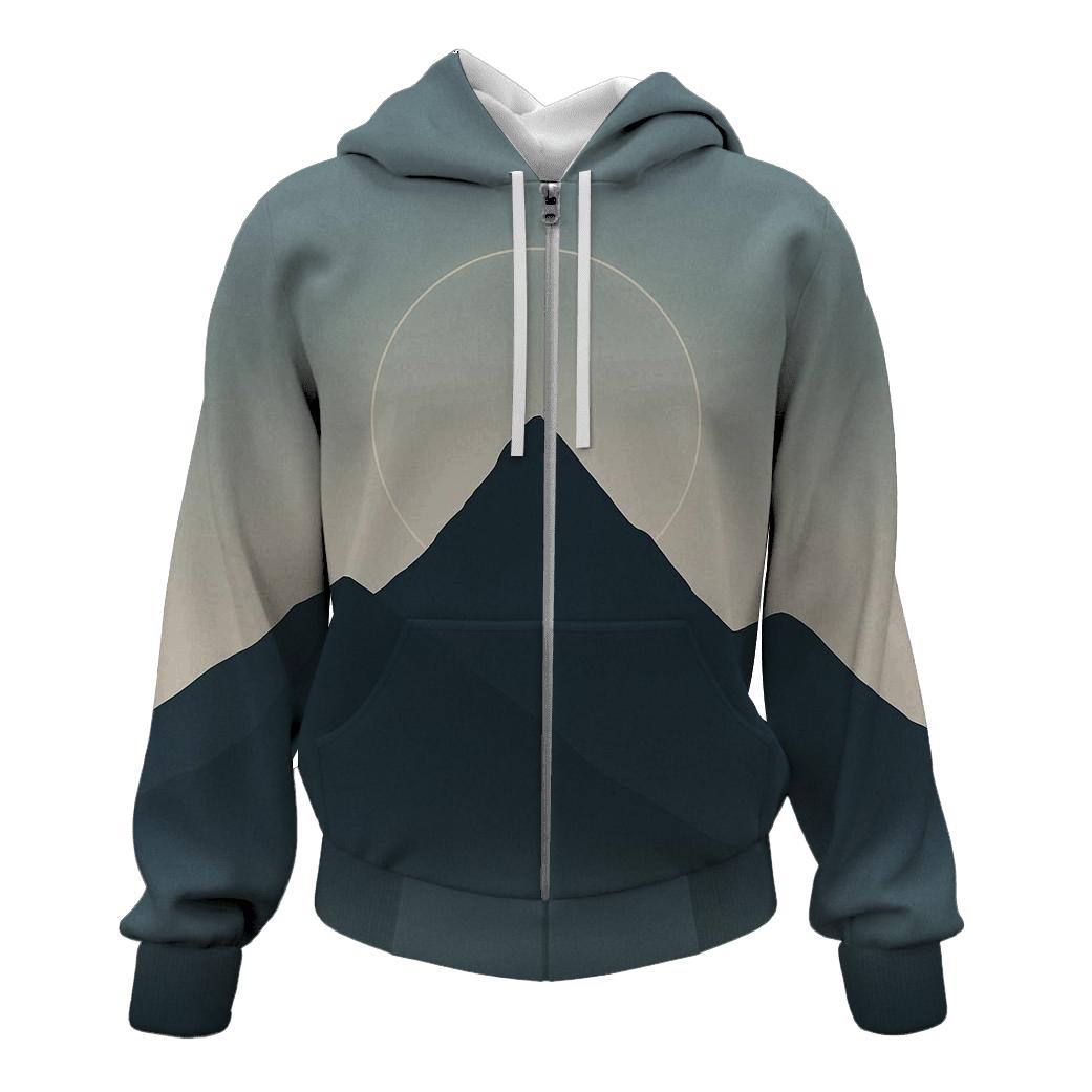 Mountain Silence Halo embroidered hoodies