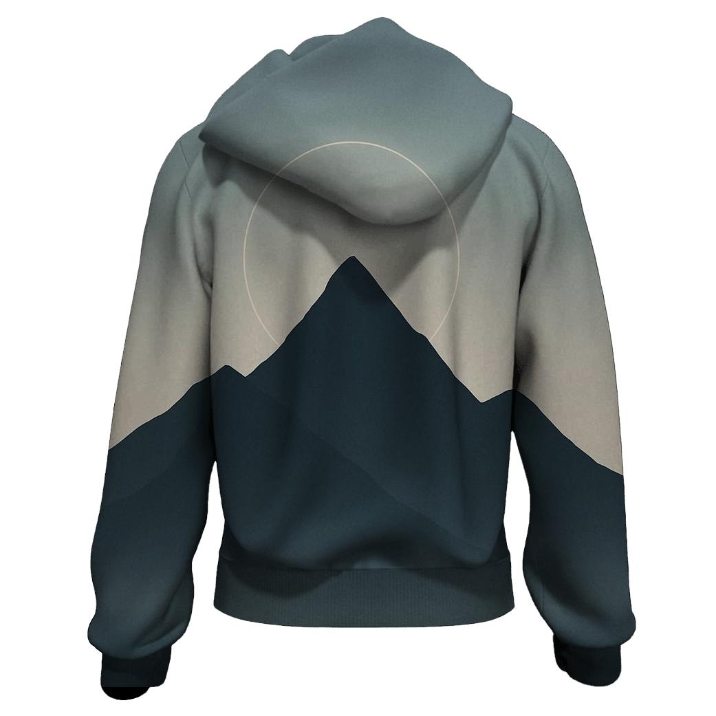 Mountain Silence Halo embroidered hoodies