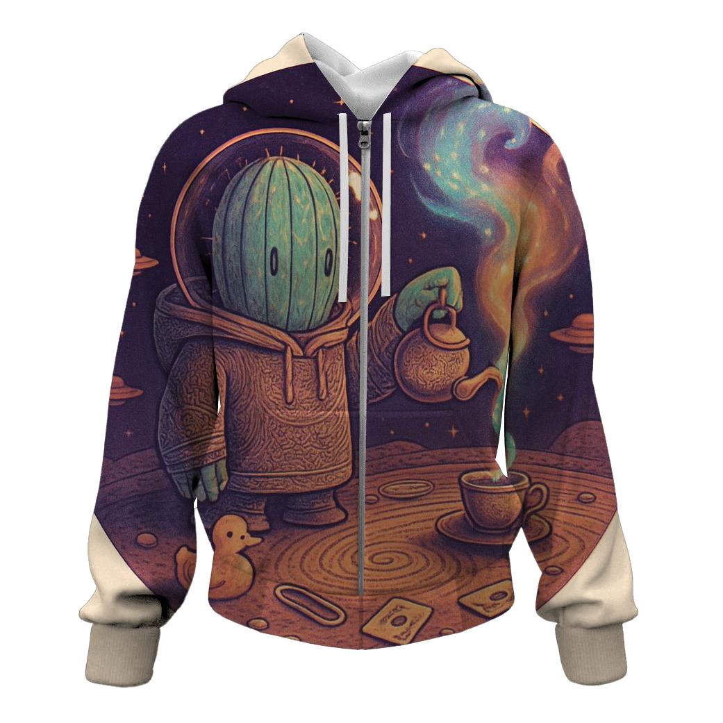 Cactus Astronaut Tea Ceremony designer hoodies