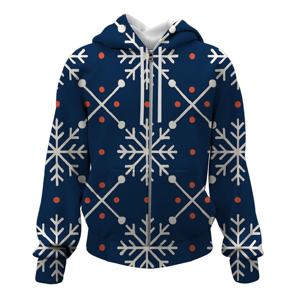 Snowflake Lattice Carol Pattern lightweight hoodies