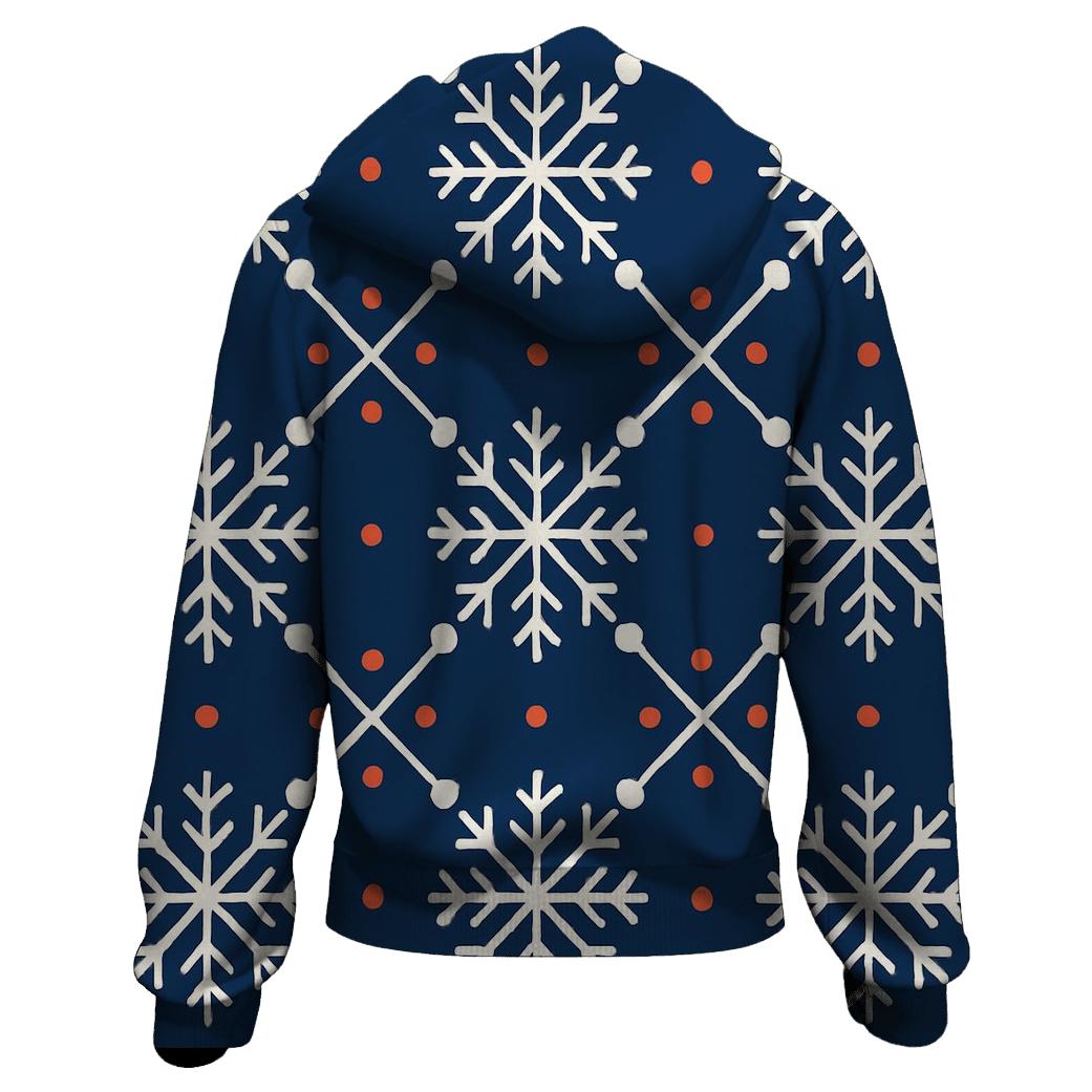 Snowflake Lattice Carol Pattern lightweight hoodies