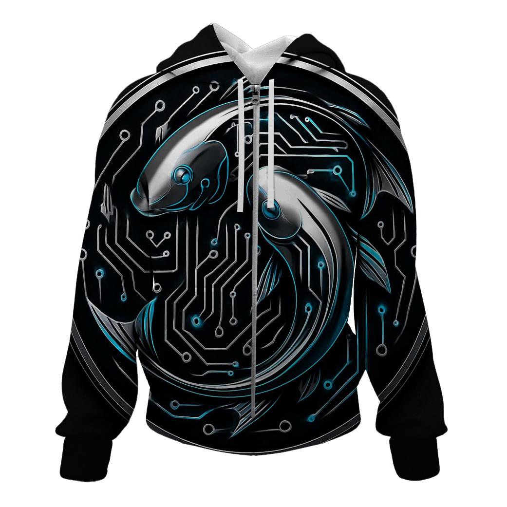 Chrome Koi Circuit Emblem lightweight hoodies