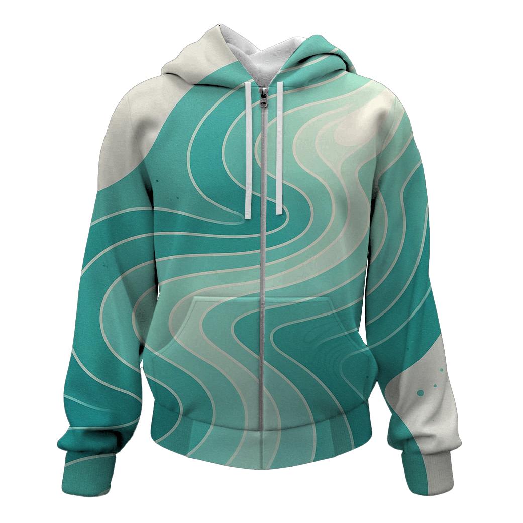 River Of Renewal Geometry embroidered hoodies