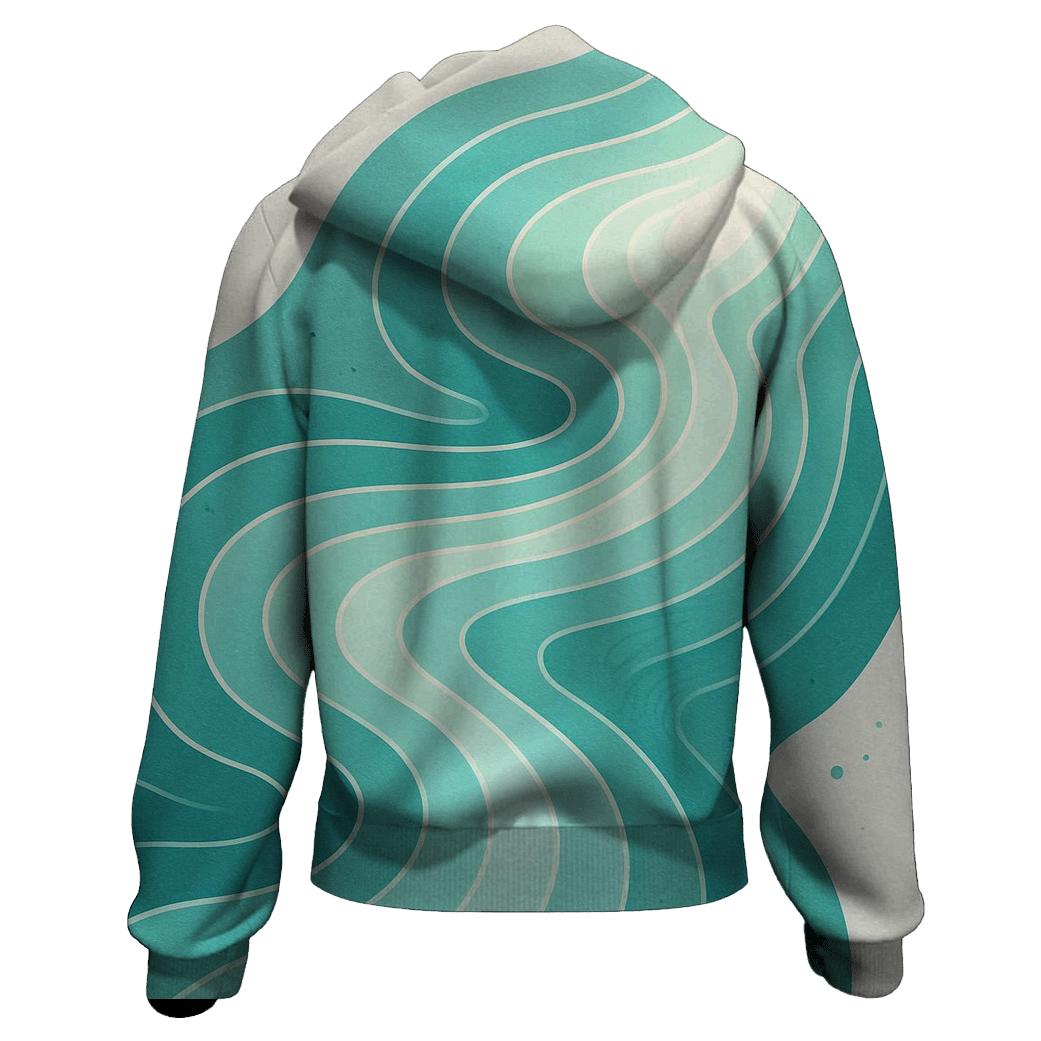 River Of Renewal Geometry embroidered hoodies