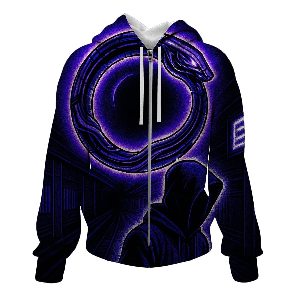 Ouroboros Neon Subway Halo graphic hoodies