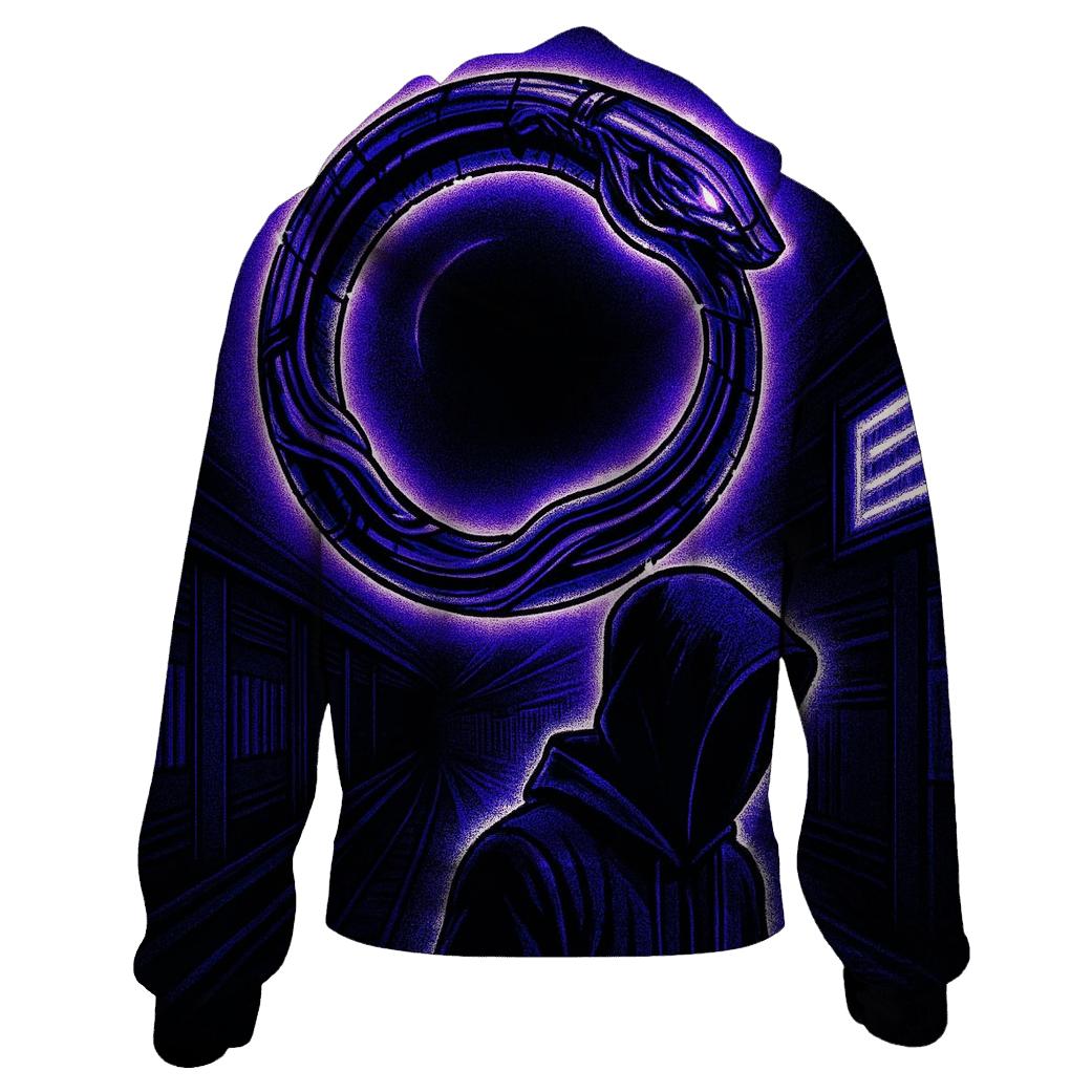 Ouroboros Neon Subway Halo graphic hoodies