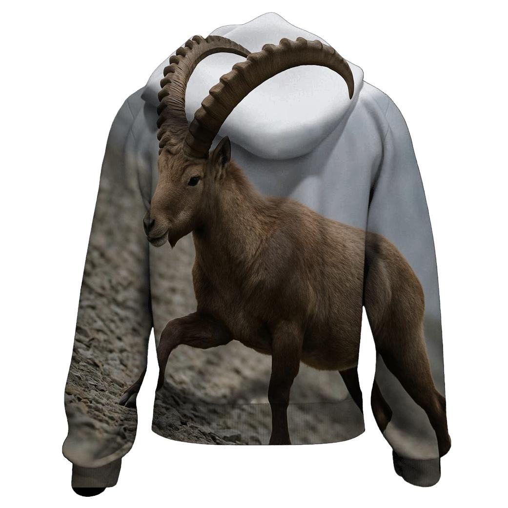 High Scree Surefooted Ibex printed hoodies