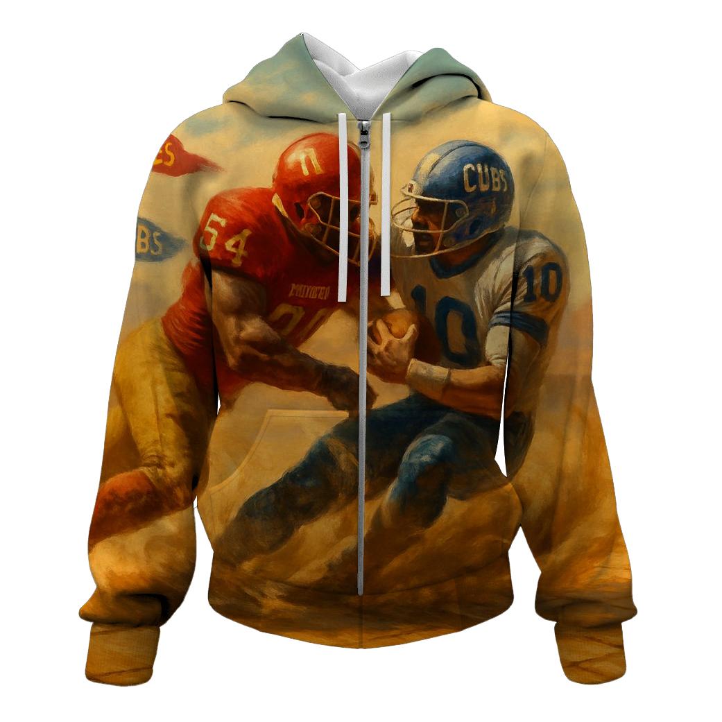 Desert Mirage Gridiron Showdown zip-up hoodies