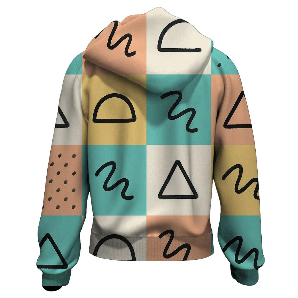 Memphis Notebook Doodle Grid hoodie styles