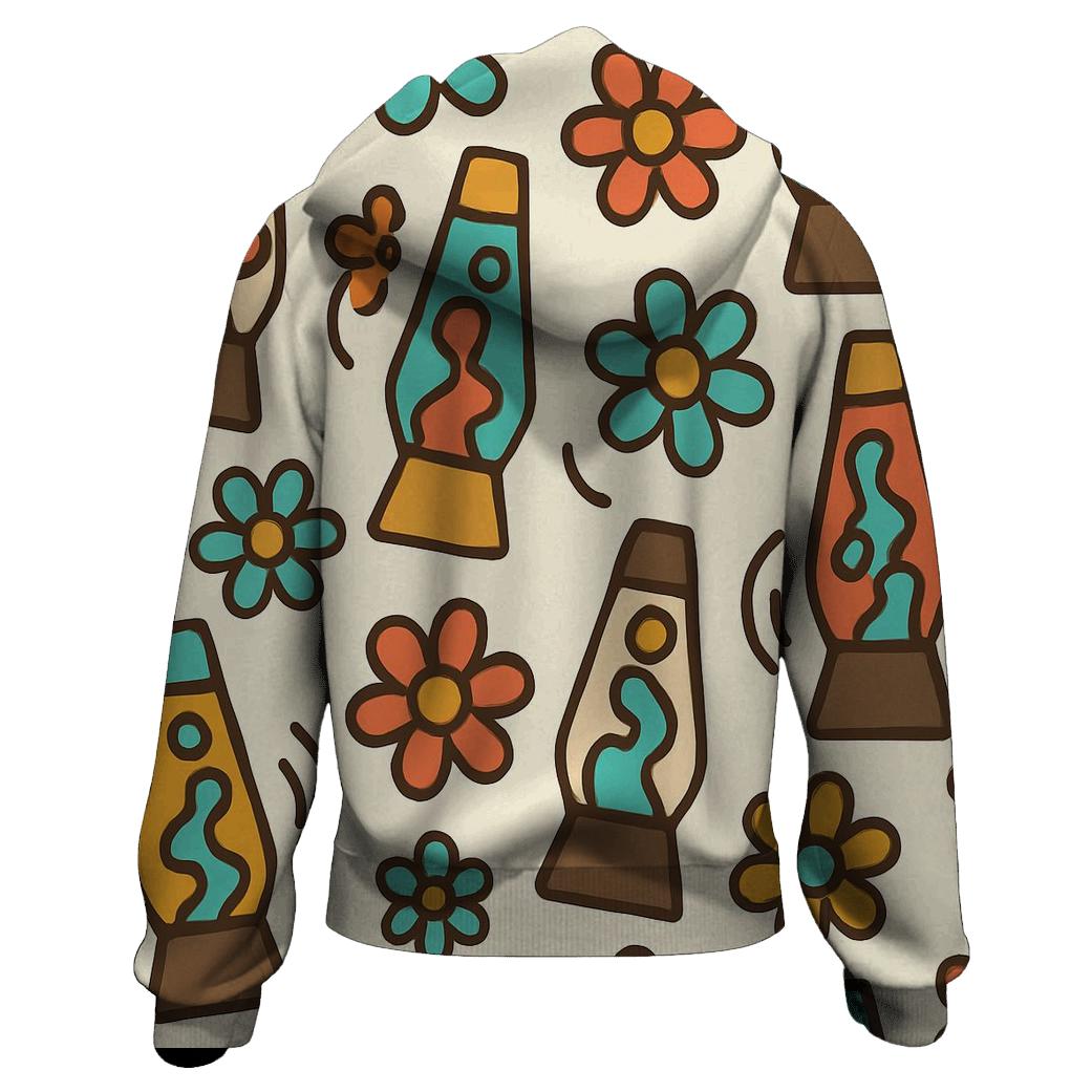 Funky Daisies And Lava Lamps printed hoodies