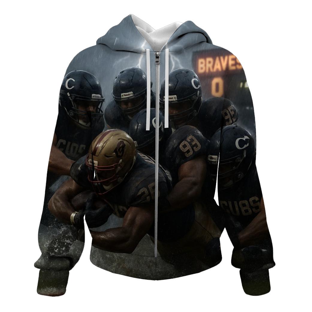Rainstorm Goal Line Stand embroidered hoodies
