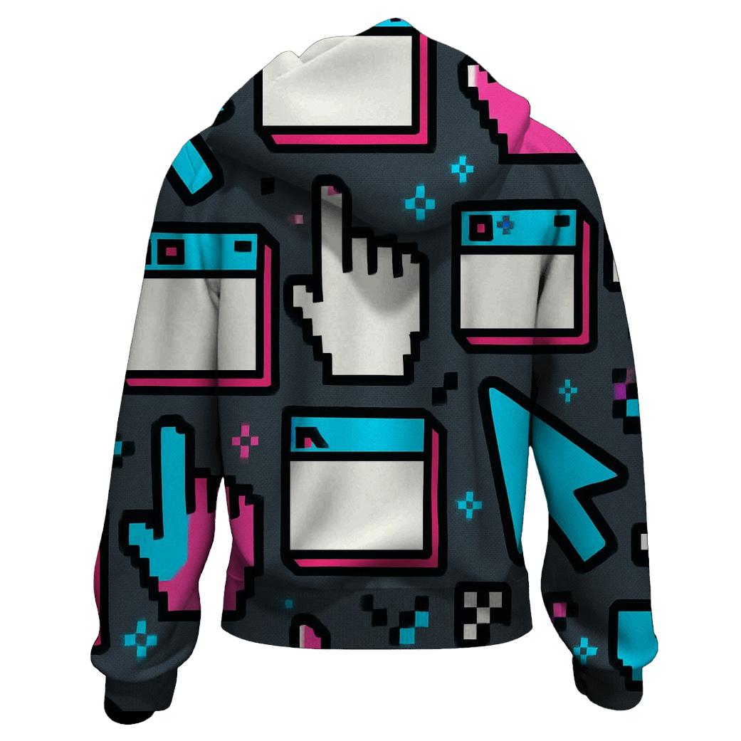 Retro Computer Cursor Pop Art printed hoodies