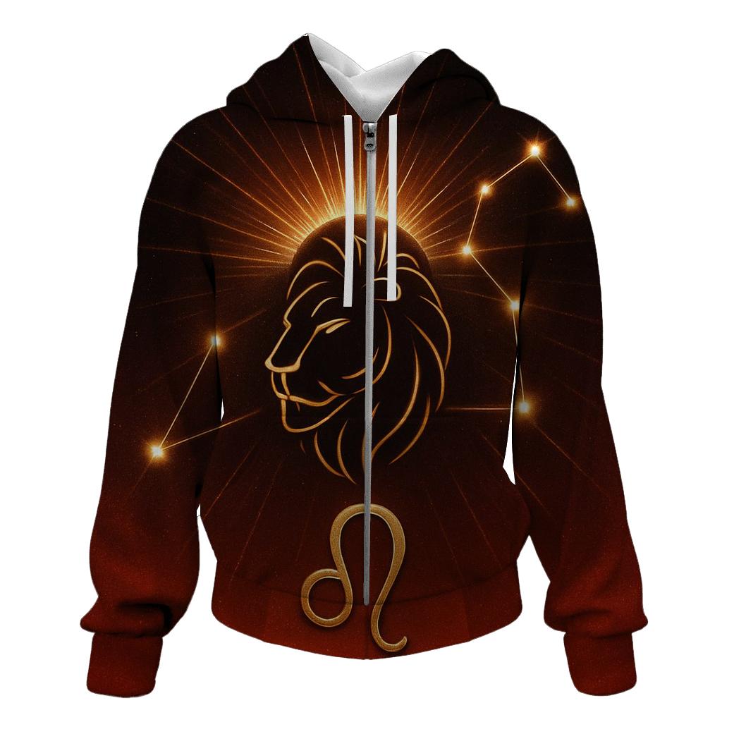 Leo Solar Crown Constellation Roar lightweight hoodies