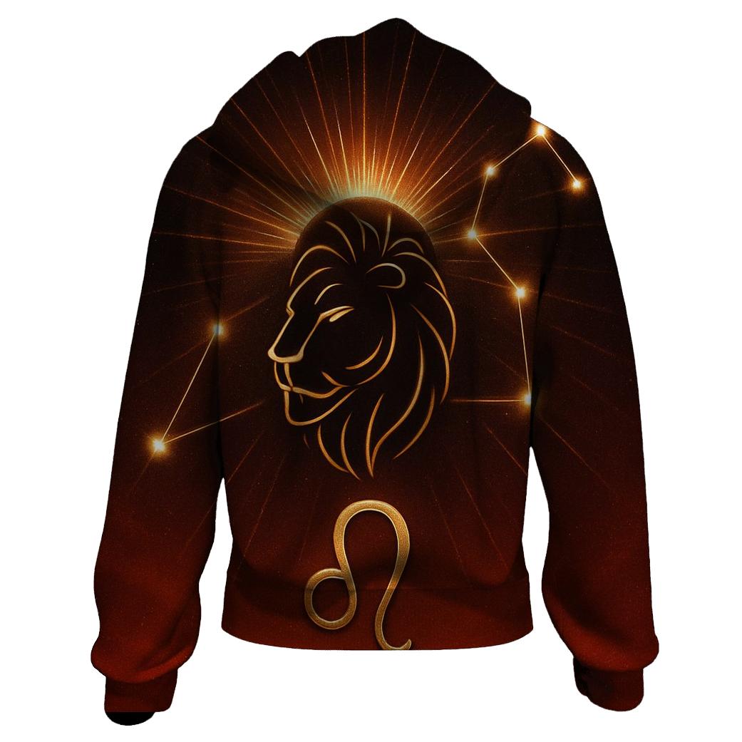 Leo Solar Crown Constellation Roar lightweight hoodies