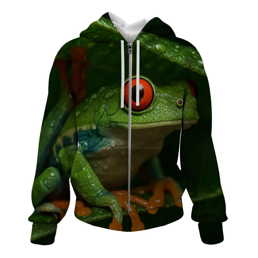 Rainforest Glide Red Eyed Tree Frog hoodie designs
