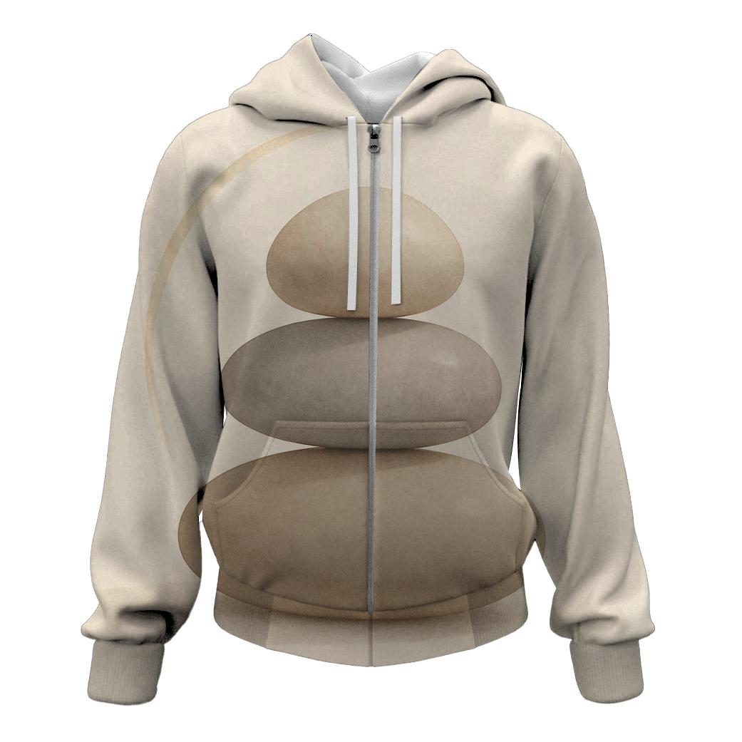 Quiet Stone Balance graphic hoodies