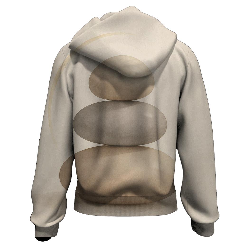 Quiet Stone Balance graphic hoodies