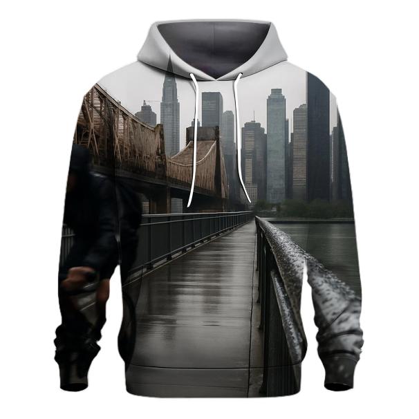 Rain Glazed Midtown From The Queensboro Bridge Walkway zip-up hoodies