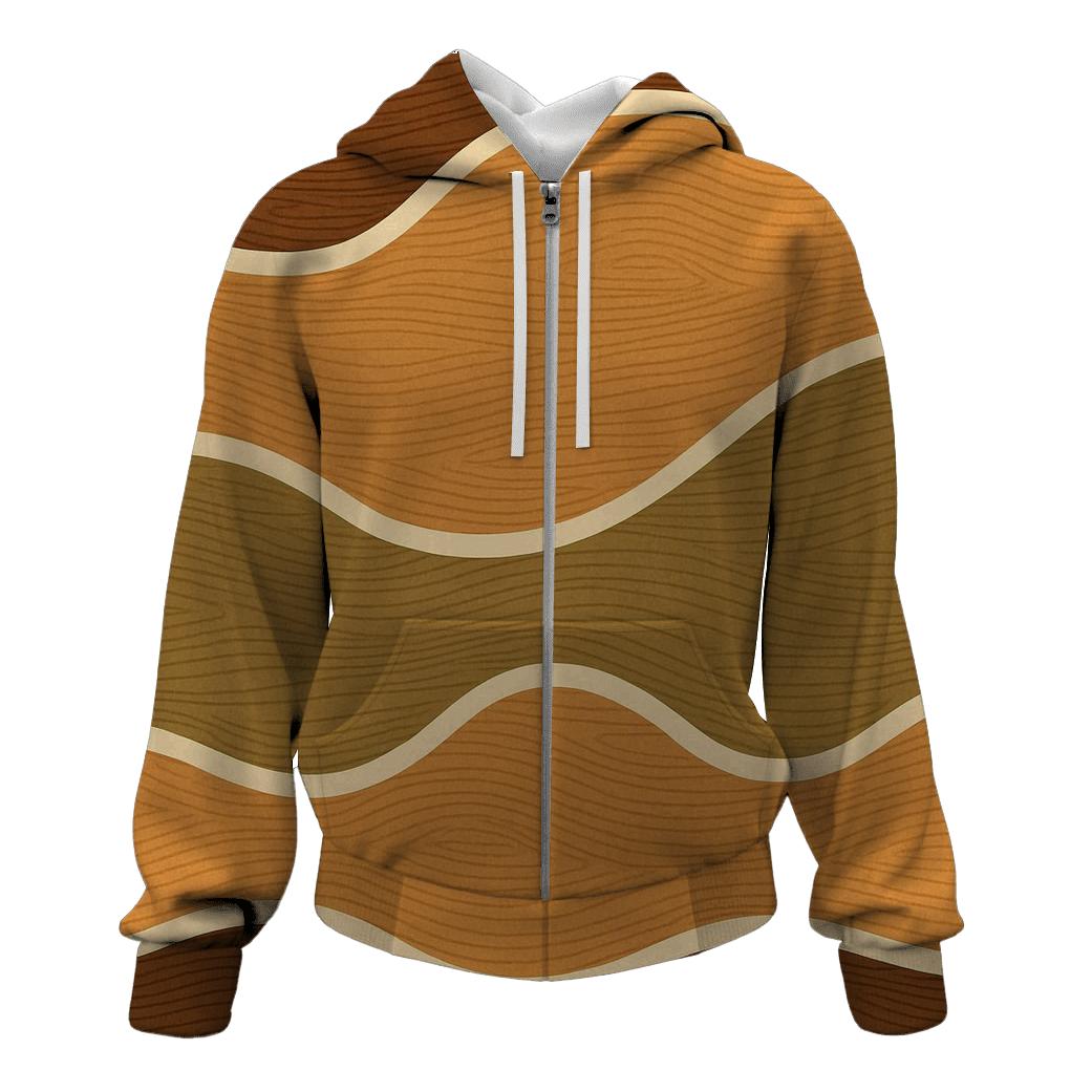 Woodgrain Geometry Wave Bands hoodie designs