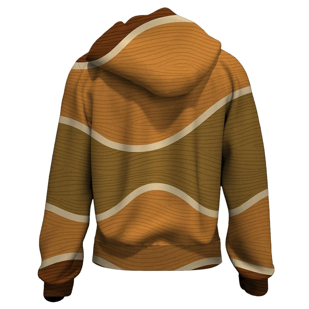 Woodgrain Geometry Wave Bands hoodie designs