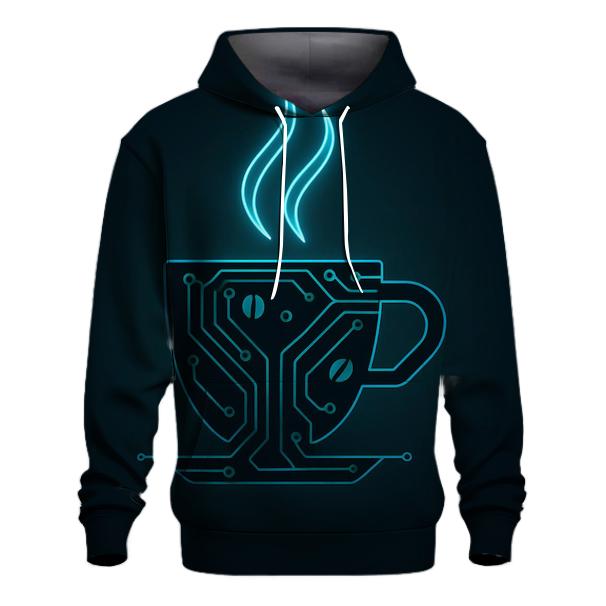 Neon Espresso Circuit printed hoodies