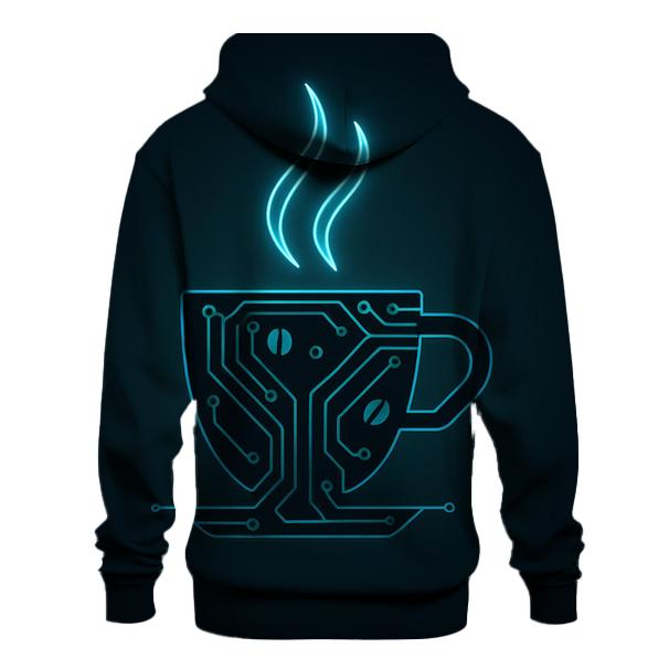 Neon Espresso Circuit printed hoodies