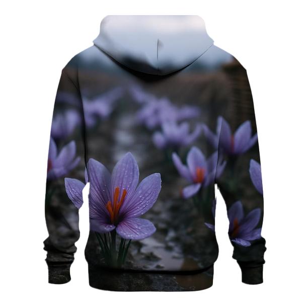 Saffron Crocus Harvest After Rain printed hoodies